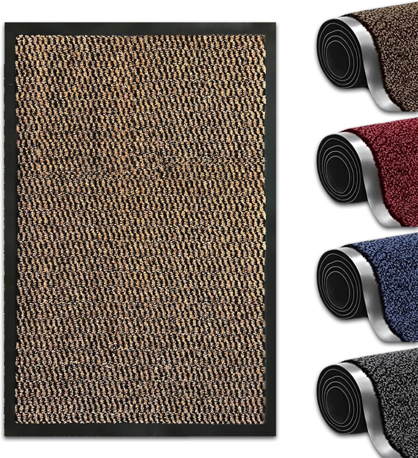 Abaseen Dirt Trapper Door Matts Indoor | Non Slip Rubber Backed Door Mats Outdoor | Heavy Duty Super Absorbent Doormats | Kitchen Mat | Floor Mat | Small, Medium, Large, Extra Large Washable Door Mat