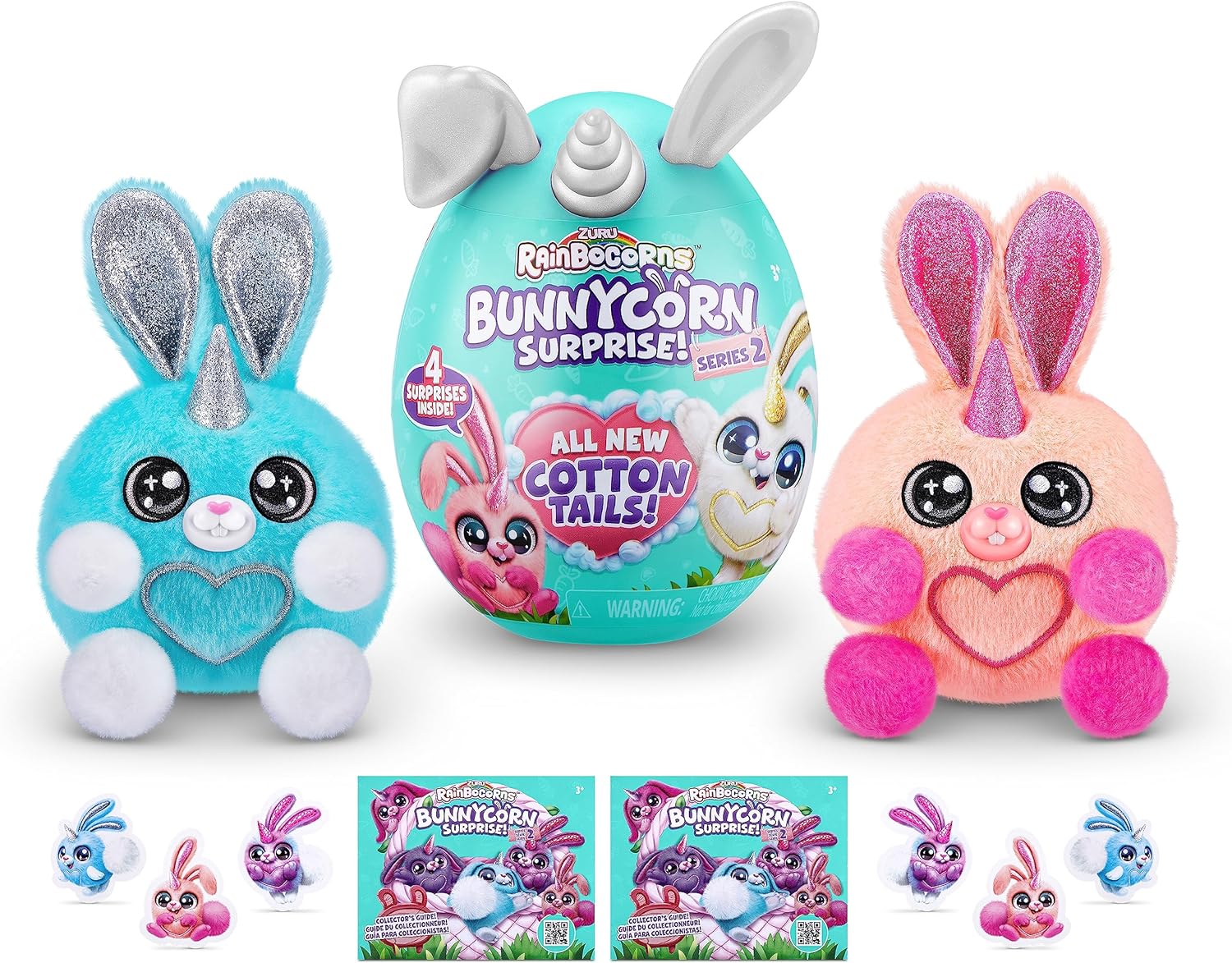 Rainbocorns Bunnycorn Surprise Series 2 (2 Pack) by ZURU Rabbit Bunny Plush Toy Girls Gift Idea (Randomized Non Duplicate)