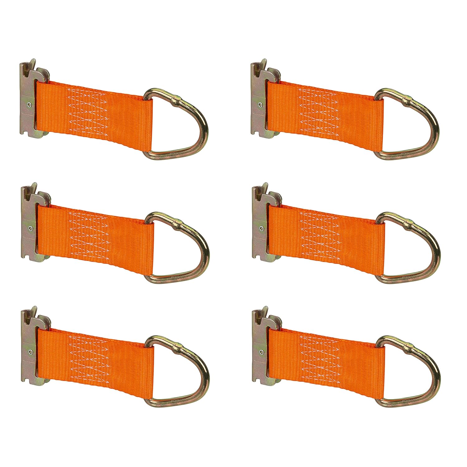 CargoSmart 2” x 6” Rope Ring Tie Down Strap, 6 Pack — Connects to X-Track and E-Track Systems — 2,000lb Break Strength, 667lb Safe Work Load