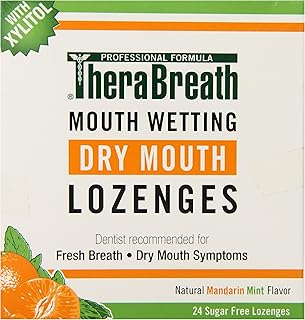 TheraBreath Mouth Wetting Dry Mouth Lozenges, Mandarin Mint, 24 Count
