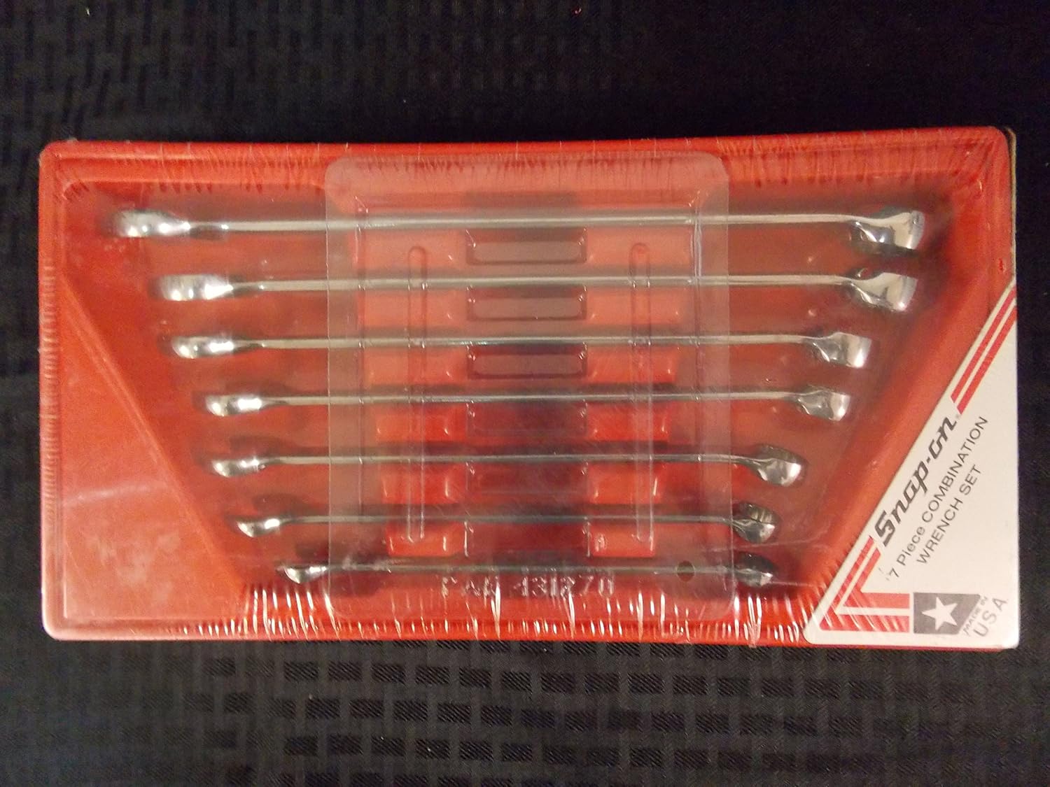 Snap-On 7 Piece SAE Combination Wrench Set from 3/8-3/4" 12 Point, Part #OEX707B
