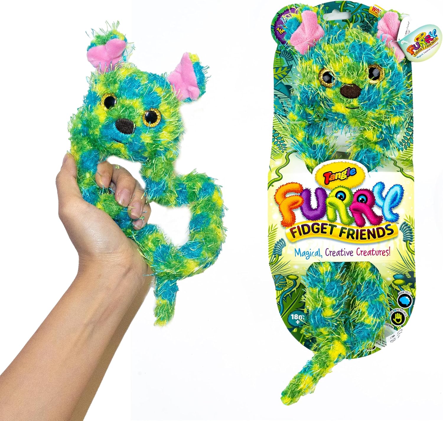 Tangle Furry Fidget Friends - New! Chay The Bear - Plush Tangle Fidget Toy Furry Friend - Magical, Creative Creatures from The Tanglonia Universe - Take Your Furry Fidget Friend with You Everywhere!