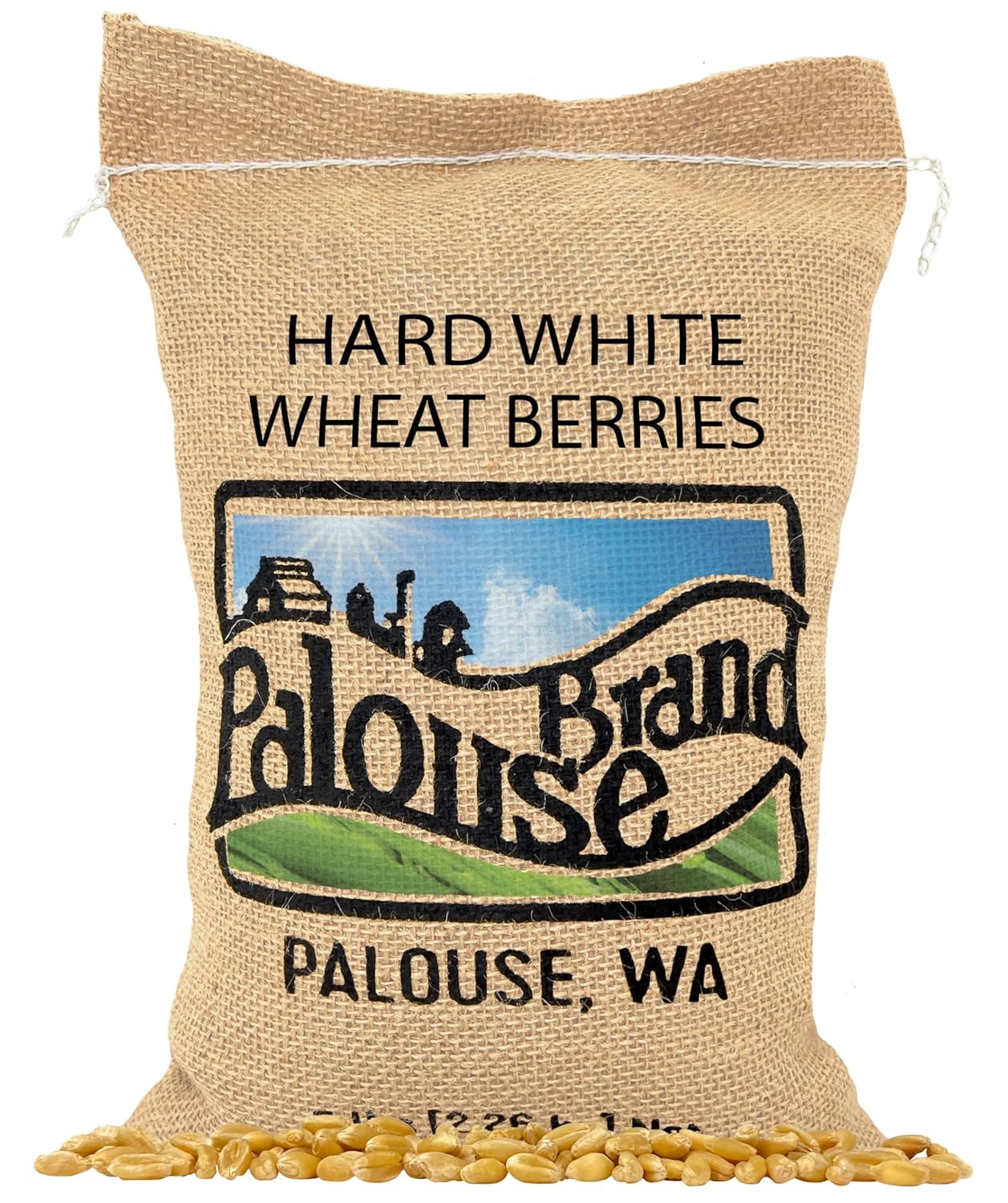 Palouse Brand Certified Glyphosate Residue Free Hard White Wheat Berries | 5 LBS | Non-GMO Project Verified | Kosher