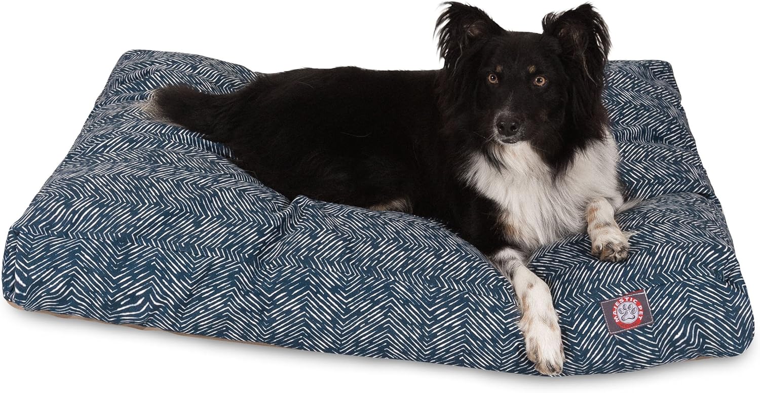 Majestic Pet Teal Native Rectangle Indoor Outdoor Pet Dog Bed with Removable Washable Cover Products