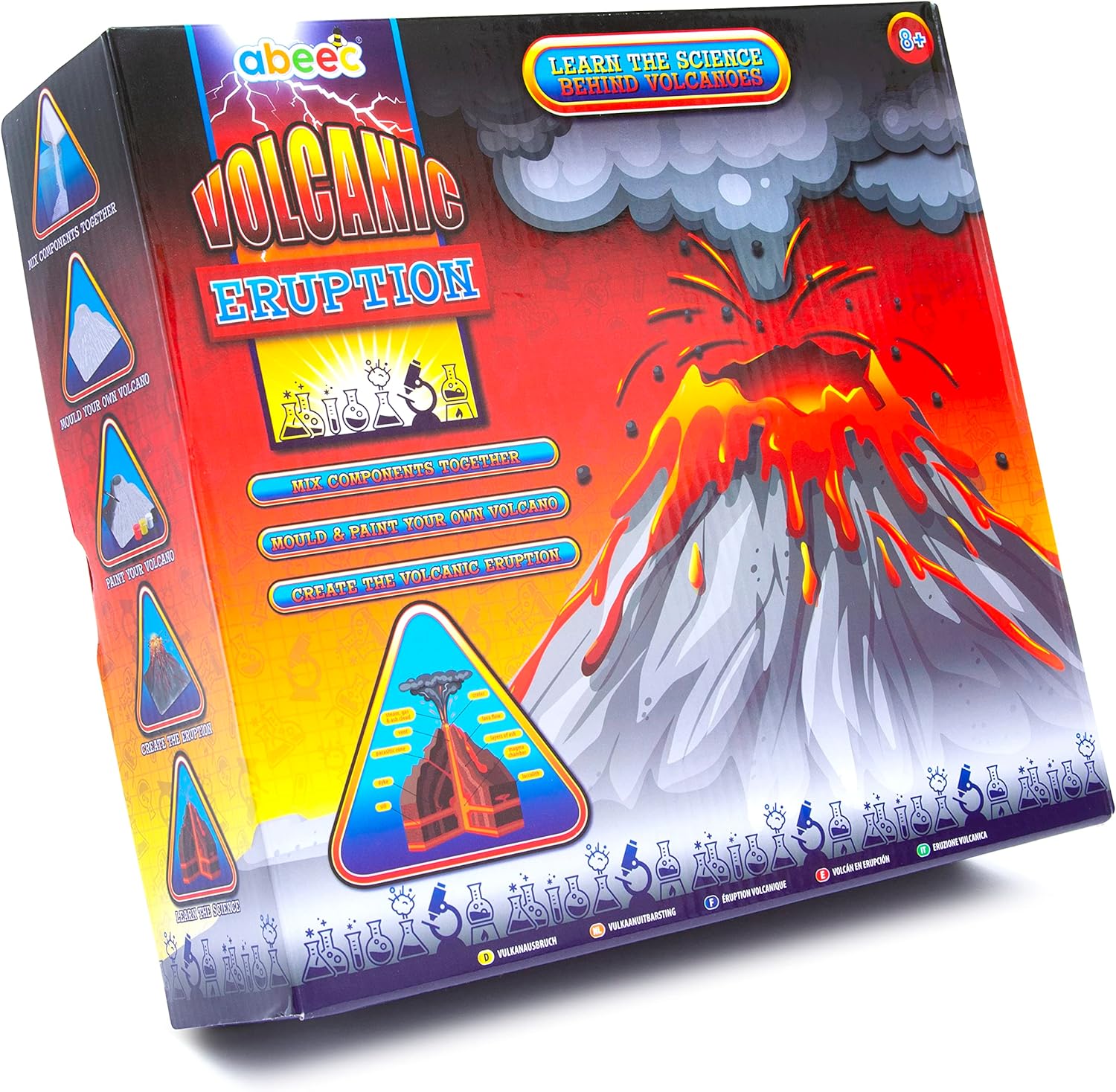 Abeec Make Your Own Volcano Kit - Science Experiments For Kids Age 7 - Chemistry Gifts - Craft Kits