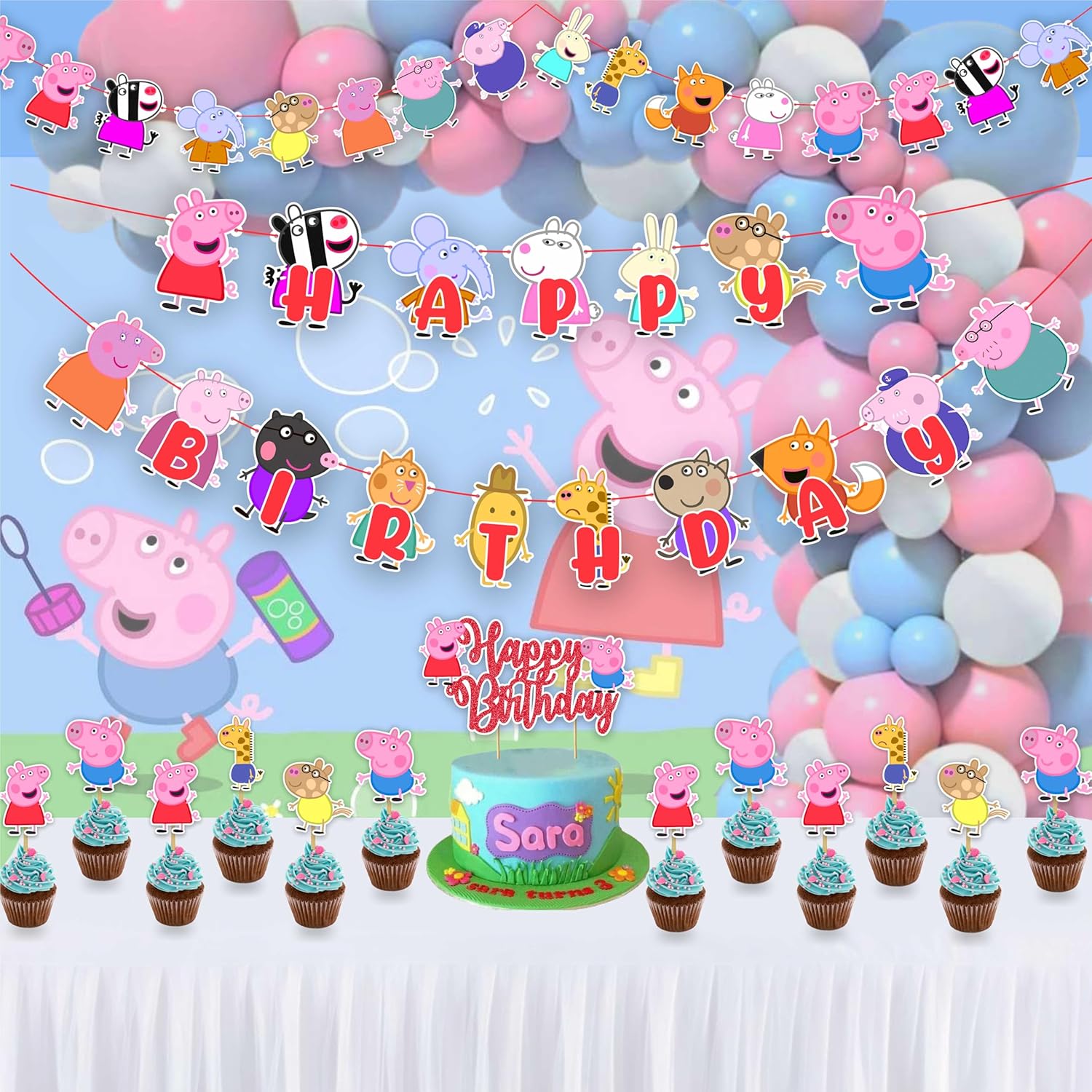 Seyal® Pepa Pig Theme Birthday Party Supplies