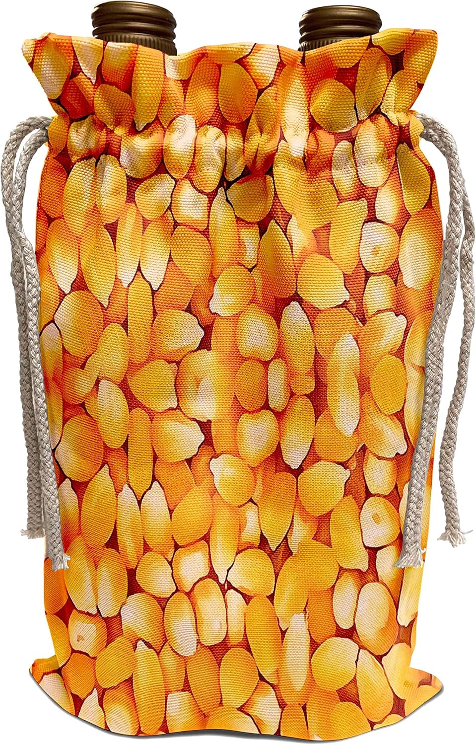 3dRose Taiche - Acrylic Painting - Corn Kernal - Unpopped Sweetcorn - Wine Bag (wbg_309624_1)