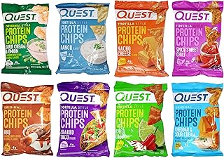 Niro Assortment | Quest Tortilla Style Protein Chips - 8 Flavors - Cheddar & Sour Cream, Spicy Sweet Chili, Ranch, Loaded Taco, Chili Lime, Bbq, Sour Cream And Onion And Nacho Cheese | 8 Pack