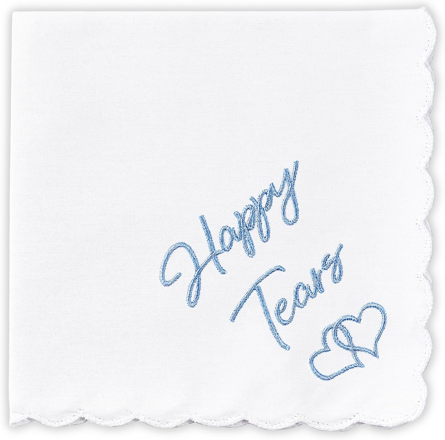 W&F GIFT Handkerchief - 12" x 12" - Something Blue for Bride on Wedding Day - Fun Gift