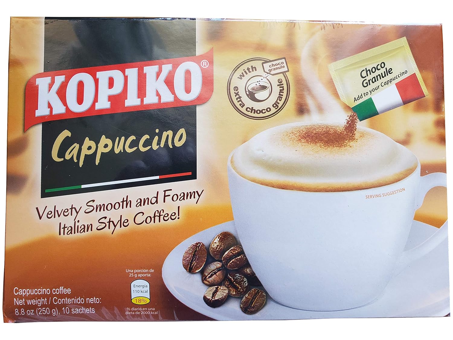 Kopiko Cappucinno Instant Coffee with Choco Ganule