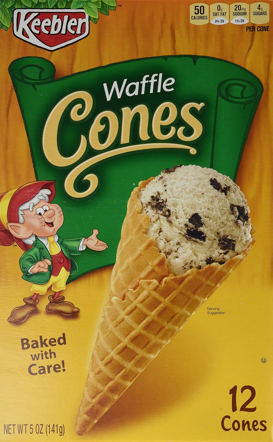 Keebler 12-Count WAFFLE CONES 5oz (2 Pack)