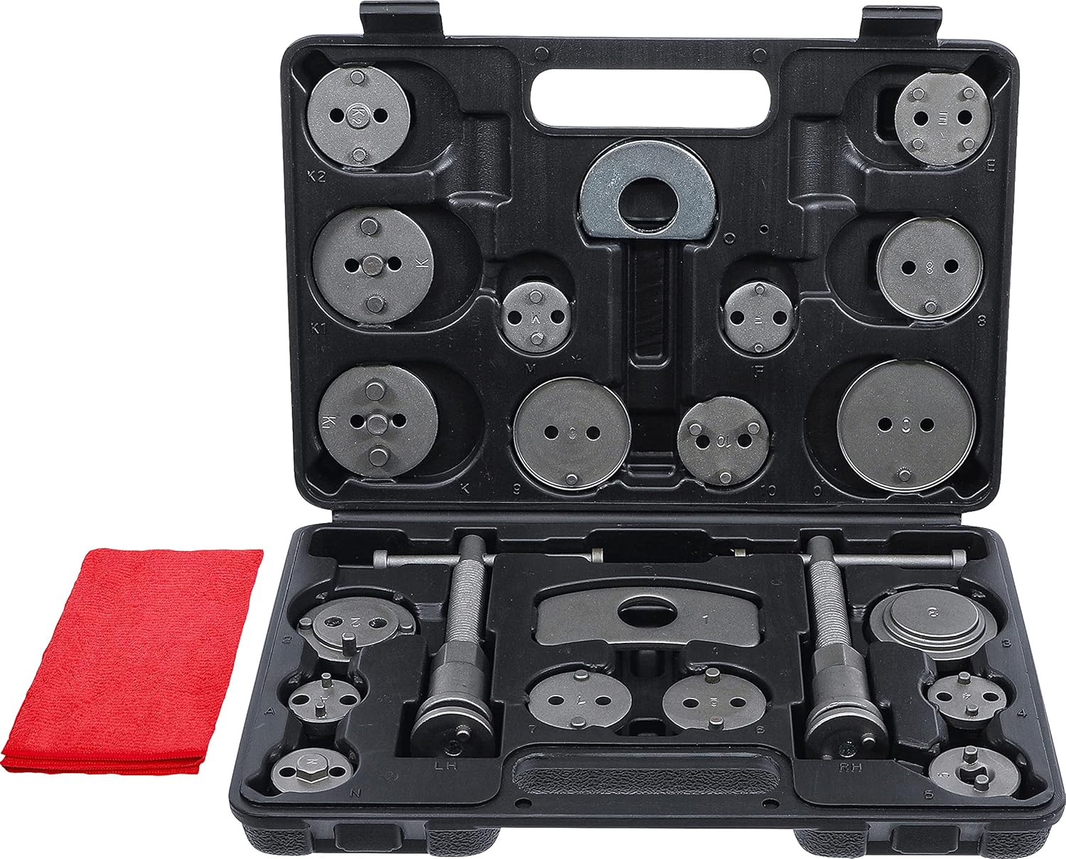 BGS DIY 1110-47000 | Brake Piston Reset Tool Set | 22 pcs. + 1 towel for free | Brake Piston Retractor