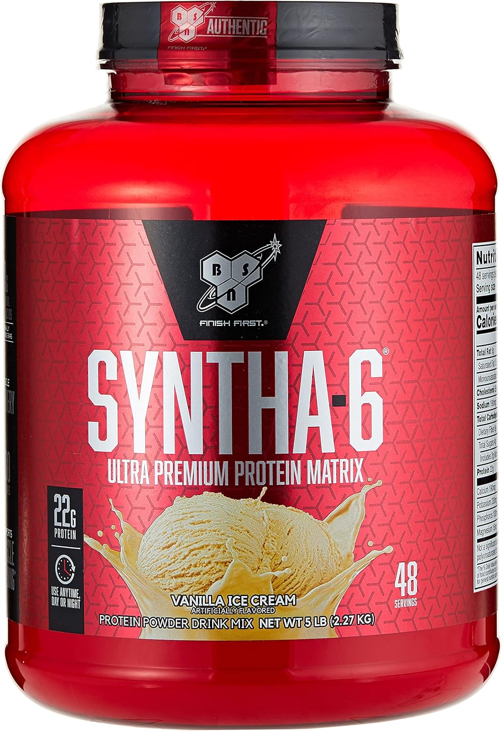 BSN SYNTHA-6 Protein Powder, Vanilla Ice Cream, 80 Ounce