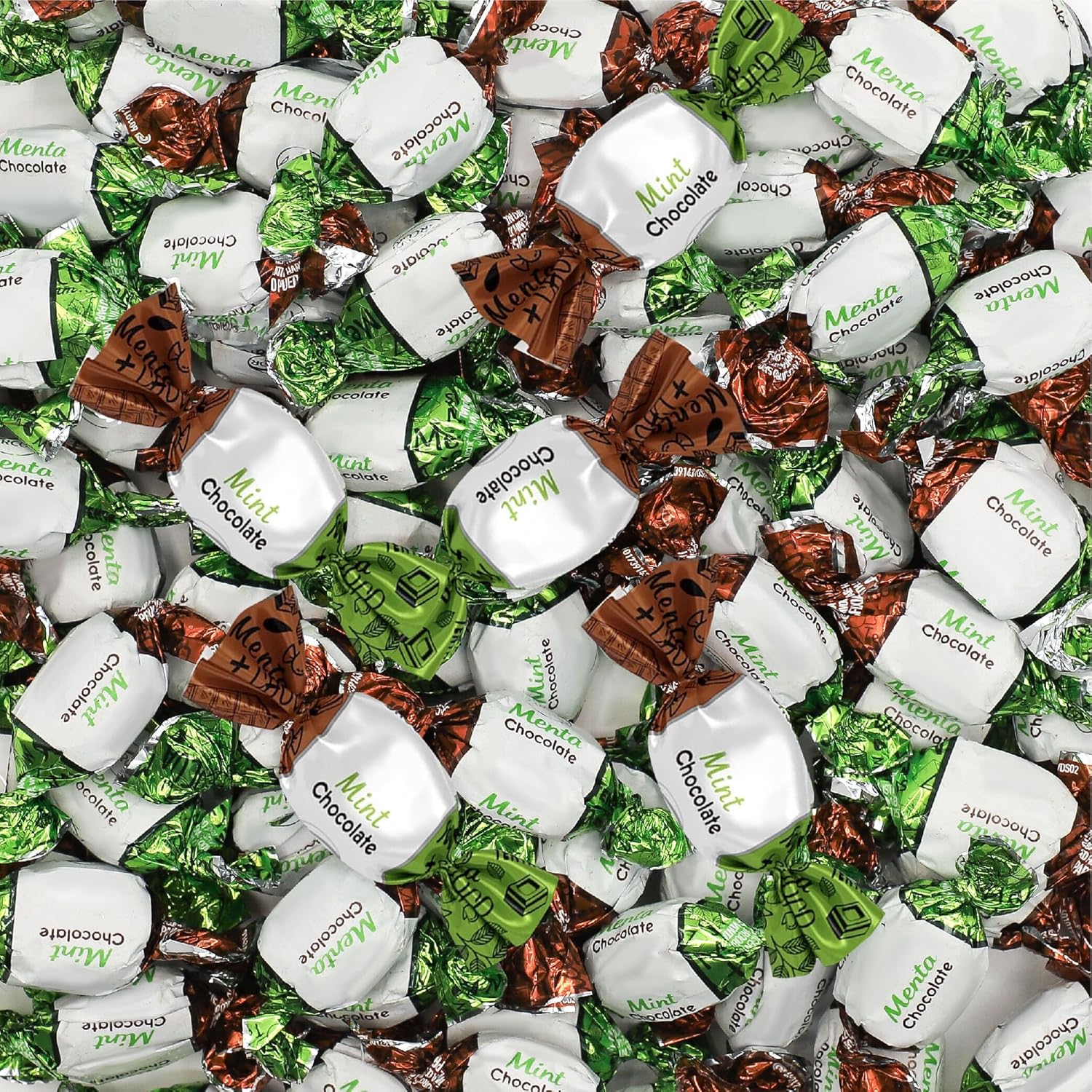 Arcor Chocolate Filled Mints Candy | 2 Pound Bag | Individually Wrapped Chocolate Mint Hard Candy | Old Fashioned Refreshing Treat with Creamy Filling | About 165 Pieces
