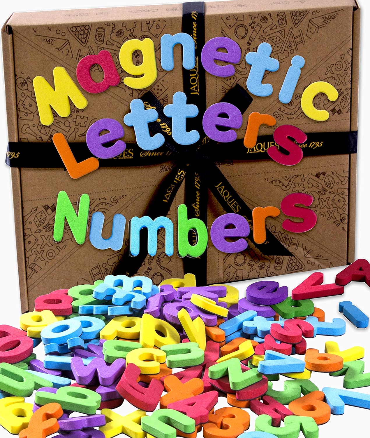 Jaques of London | Magnetic Letters and Numbers | Fridge Magnets | Magnetic Letters | Soft Plastic Toy | Educational Toys - Since 1795