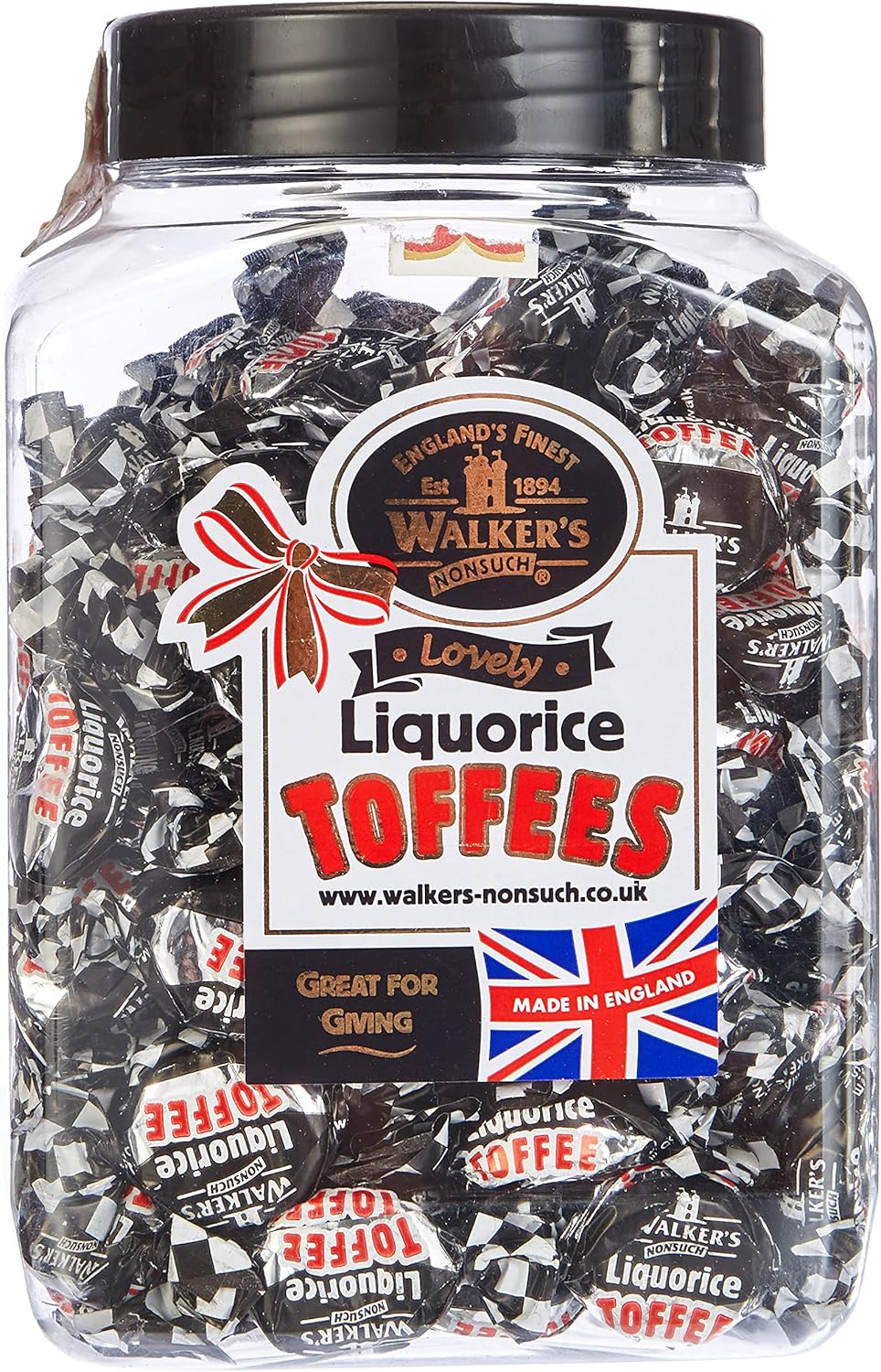 Walkers Nonsuch Liquorice Toffee 1.25 kg Jar
