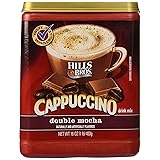 Hills Bros. Coffee Instant Cappuccino Double Mocha, 16-Ounce Jars (Pack of 6)