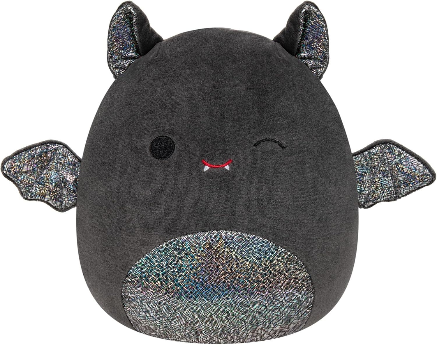 Squishmallows Original 8-Inch Emily Bat with Sparkly Ears and Belly - Medium-Sized Ultrasoft Official Jazwares Plush