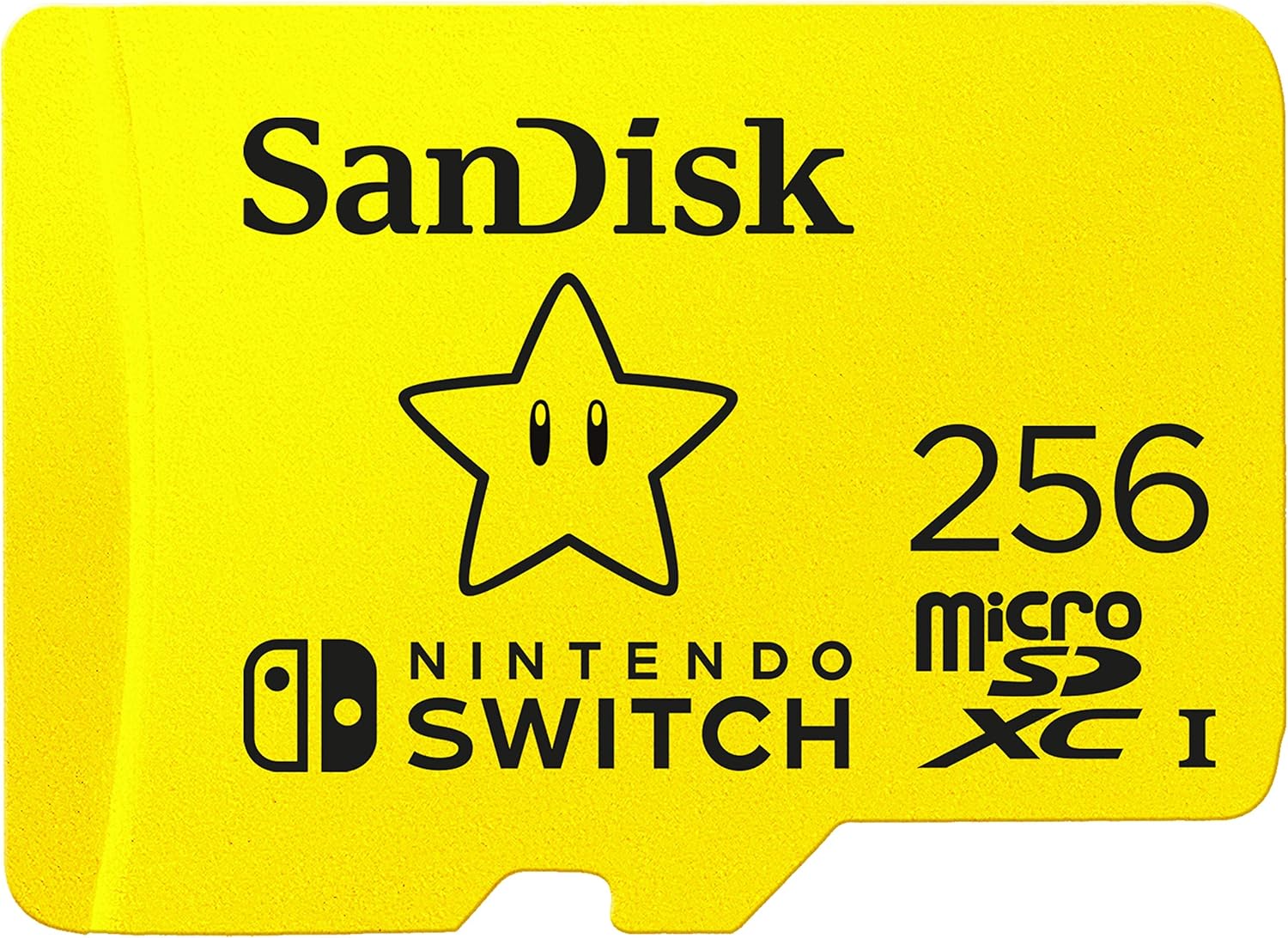 SanDisk microSDXC card for Nintendo Switch consoles, 256GB Super Mario Superstar edition, up to 100 MB/s, Nintendo gaming storage, Nintendo Licensed Product, UHS-I, Class 10, U3,