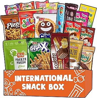 International Snack Box Variety Pack, 12 Different Snacks with 15+ Pieces Count Premium Foreign Rare Snacks and Candies, Sweet & Sour Candy Pack