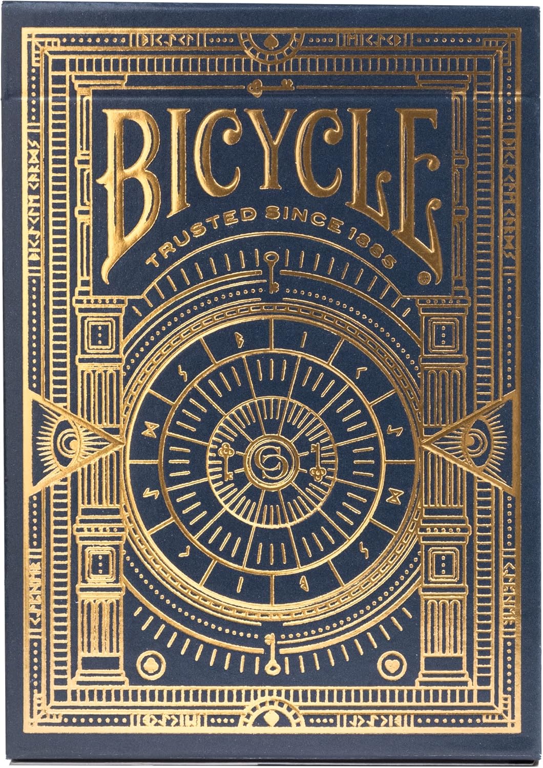 Bicycle Cypher Premium Black Playing Cards, Gold Foil, Encrypted Messages in Playing Cards, 1 Deck