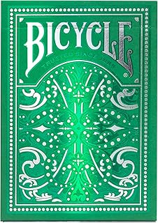 Bicycle Jacquard Premium Playing Cards, Silver and Emerald Green, 1 Deck