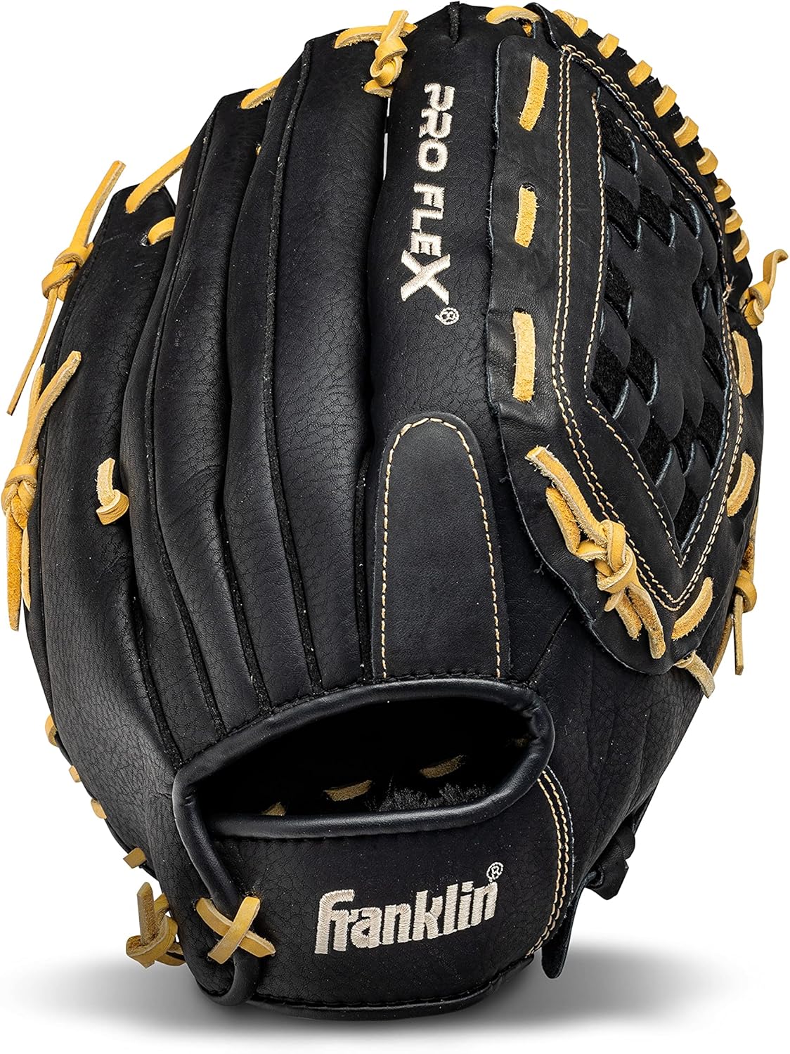 Franklin Sports Baseball Glove - ProFlex Adult Baseball + Softball Glove - Baseball + Fastpitch Softball Outfield Mitt - Left Handed Throw + Right Handed Throw