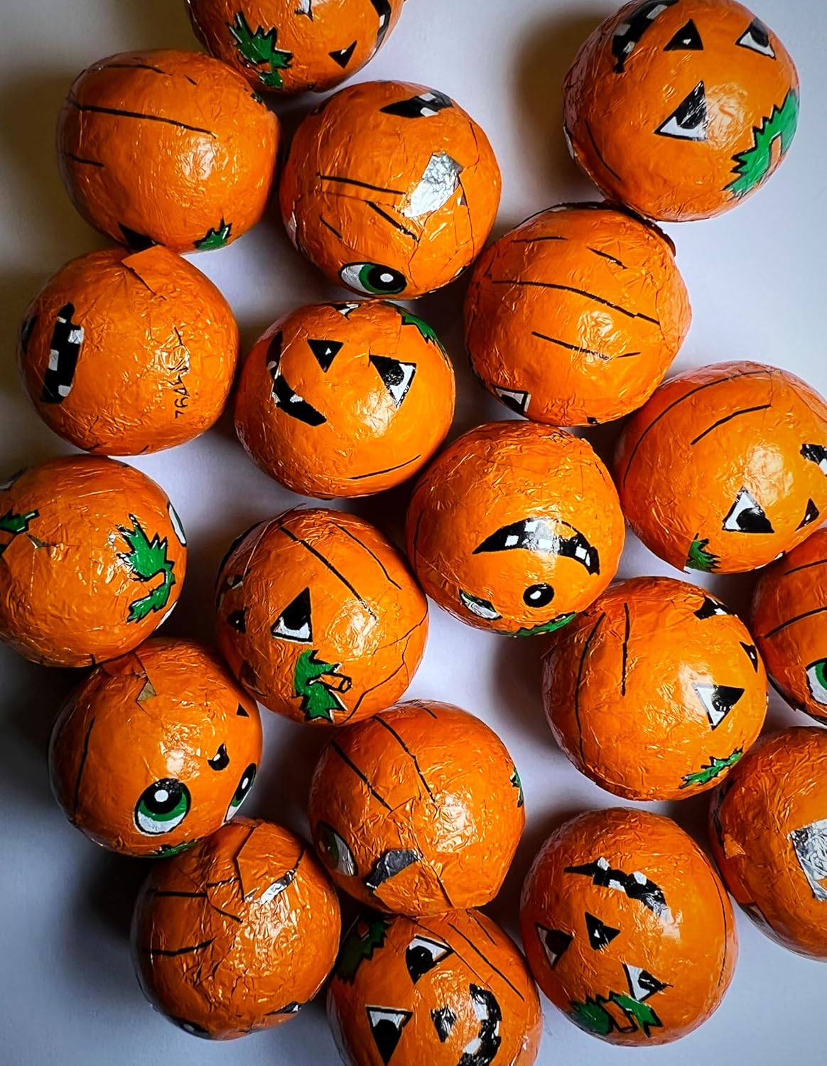 Halloween Chocolate Pumpkin Foil Balls x 50