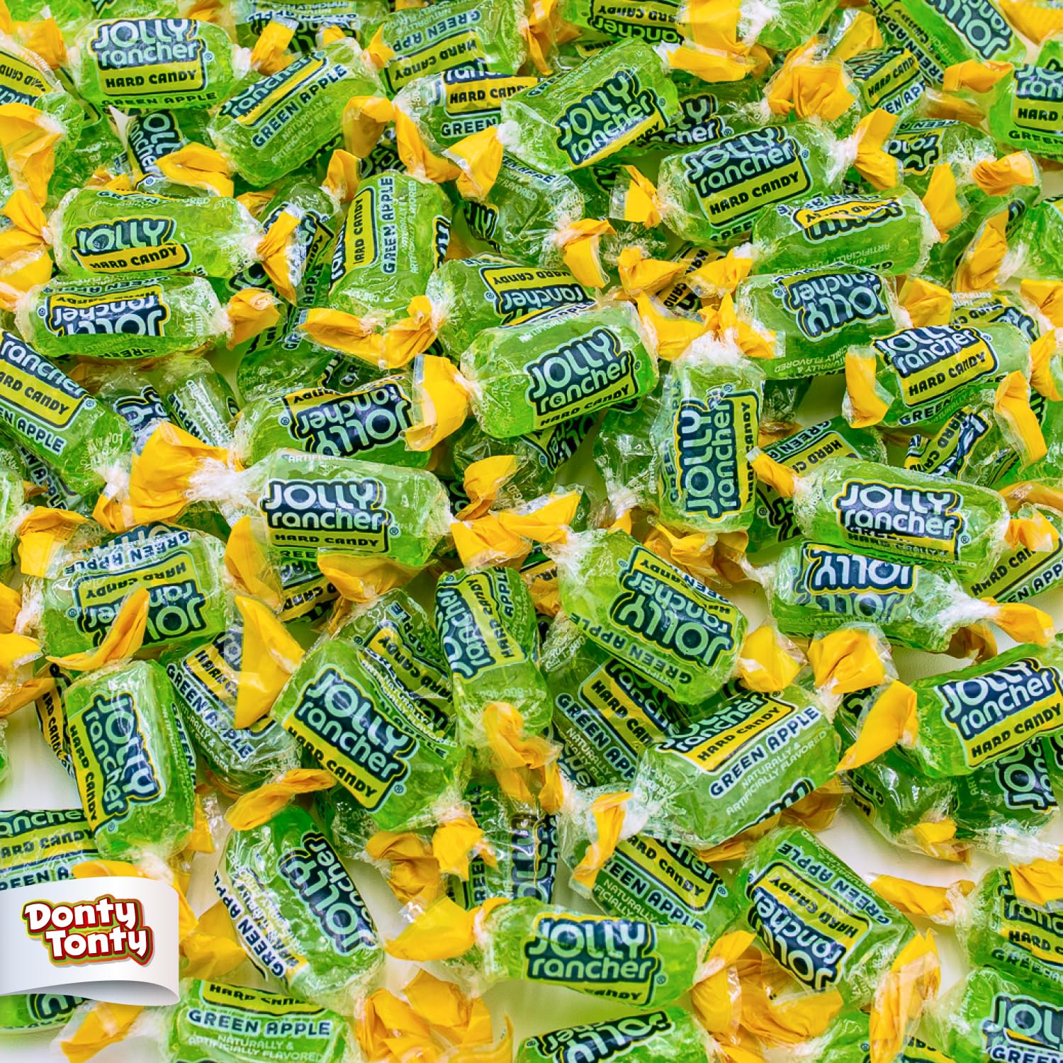 JOLLY RANCHER Hard Candy GREEN APPLE Original Flavor 1 lb - Bulk Bag, Individually Wrapped (74 Pieces)