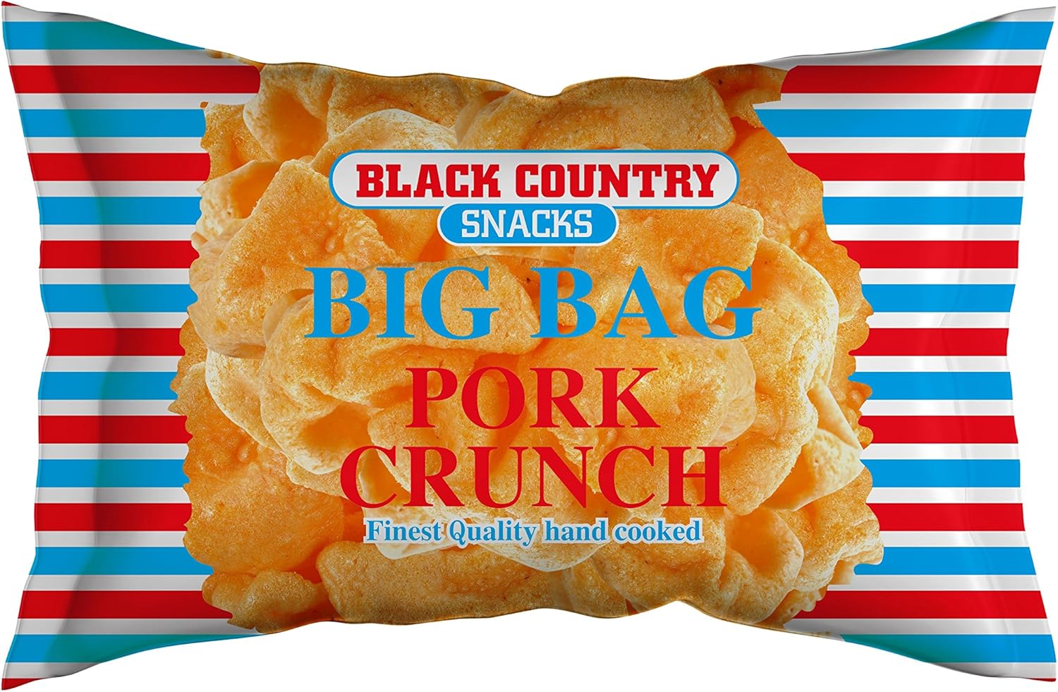 Big Bag Pork Scratchings (Pork Crunch) 15 x 80g Hanging Bag Great for The Keto Diet