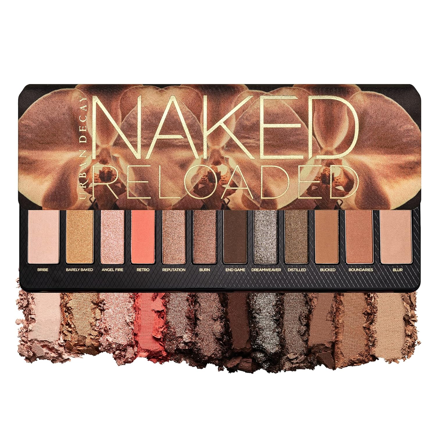 Urban Decay Naked Reloaded, Nude Bronze Neutral Eyeshadow Palette, Matte, Metallic, Shimmer Finish, 12 Warm Bronze Eye Shadows, Natural Soft Glam Smokey Eye Makeup, Vegan, Cruelty-free