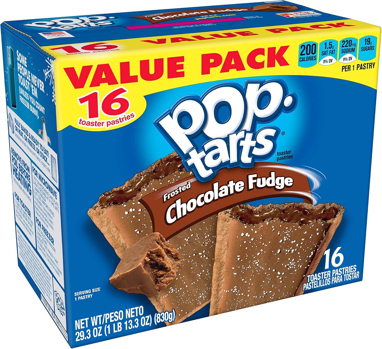 Pop-Tarts Frosted Chocolate Fudge, 16 Toaster Pastries