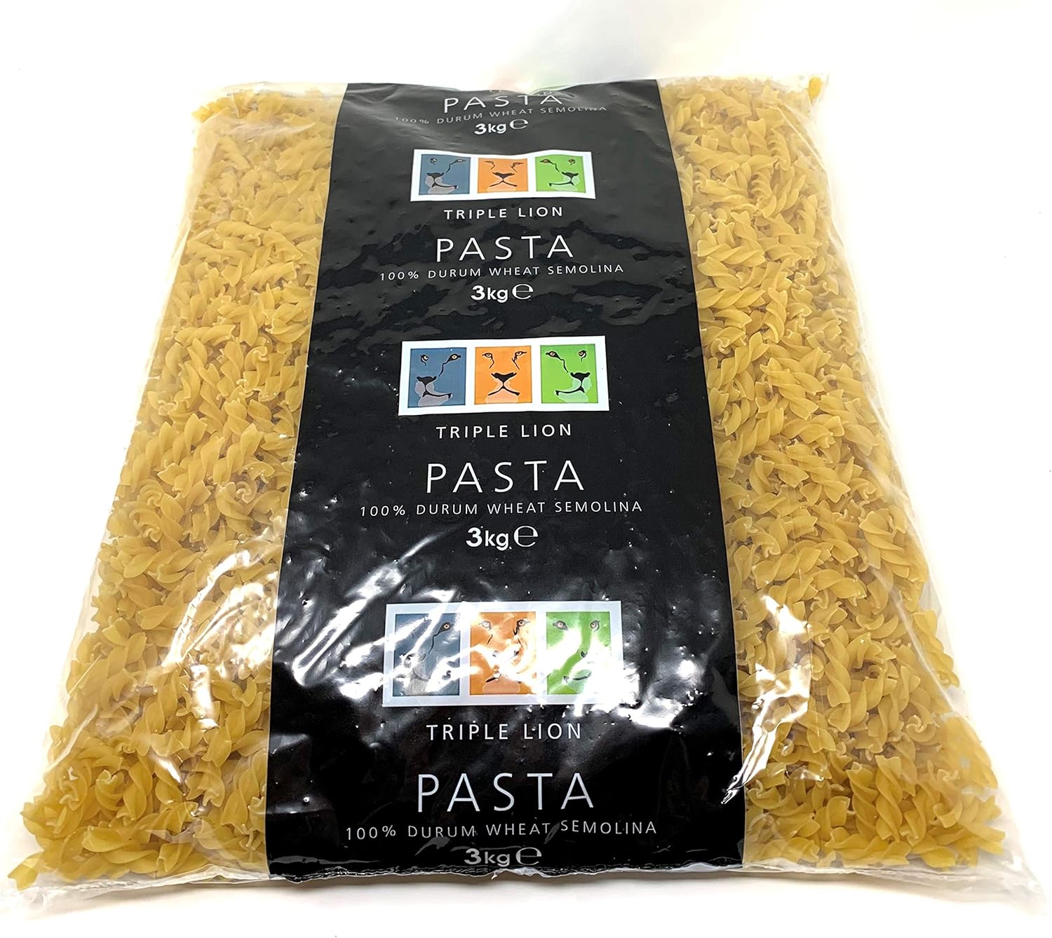 Triple Lion Professional Chef's Fusilli Twists 100% Durum Wheat Semolina Pasta 3kg