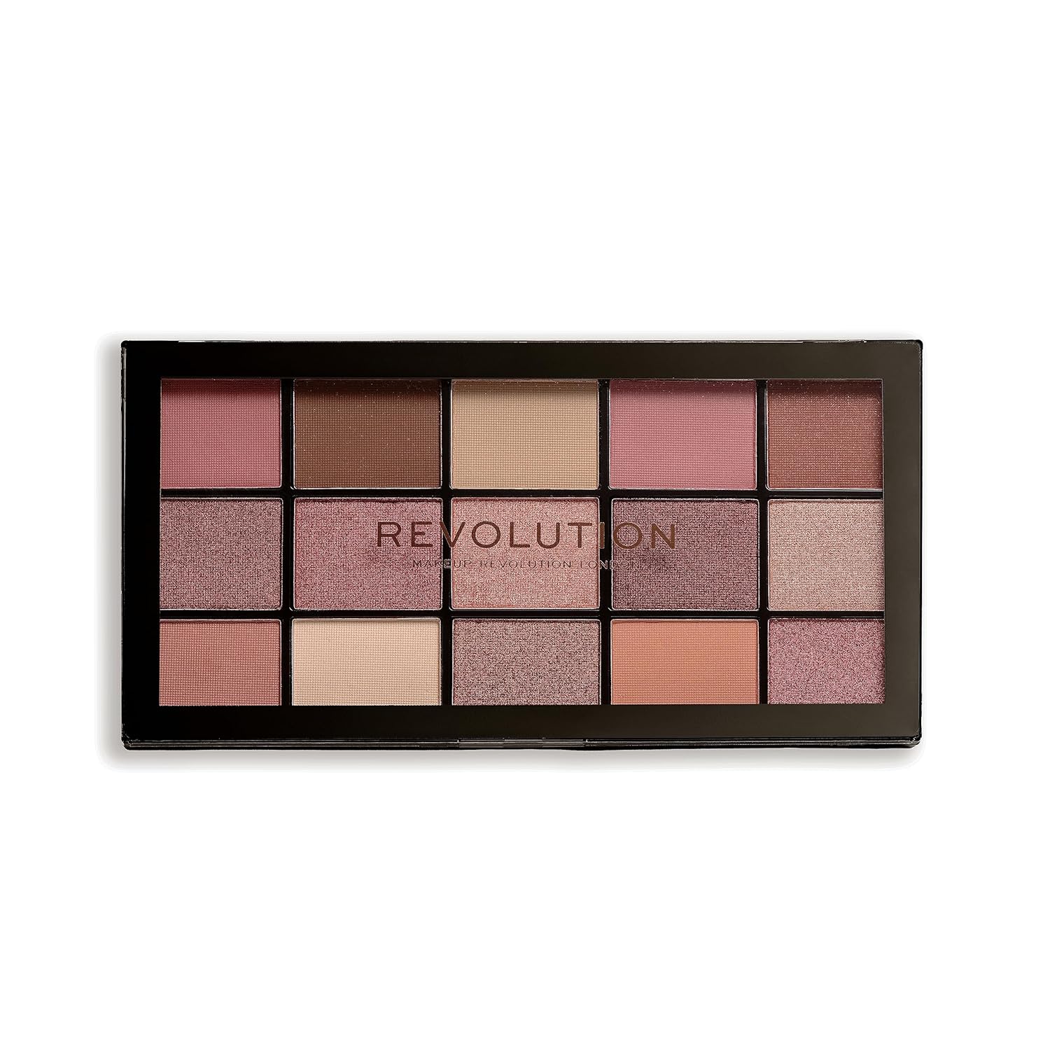 Revolution, Reloaded Eyeshadow Palette, Includes 15 Highly Pigmented Shades, Matte & Shimmer Finishes, Long Wearing, Provocative, 15 X 0.03 Oz.