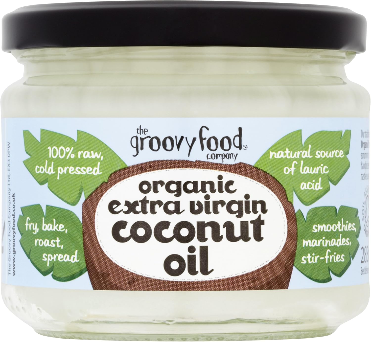 The Groovy Food Company Organic Virgin Coconut Oil 283ml (Pack of 3)