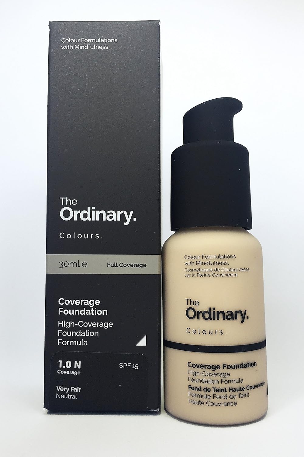THE ORDINARY Coverage Foundation - SPF 15 30ml - 25,000 wait list - Full coverage foundation. (1.0N)