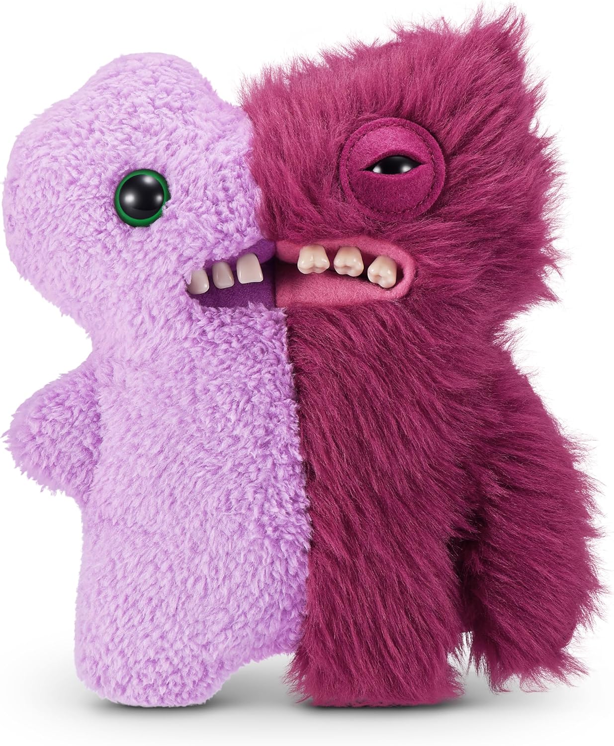 Fuggler Misfit Monsters 9-inch Series 1 (Gaptooth Weirdo - Lilac and Red) by ZURU, Funny Ugly Monster Plush Toy