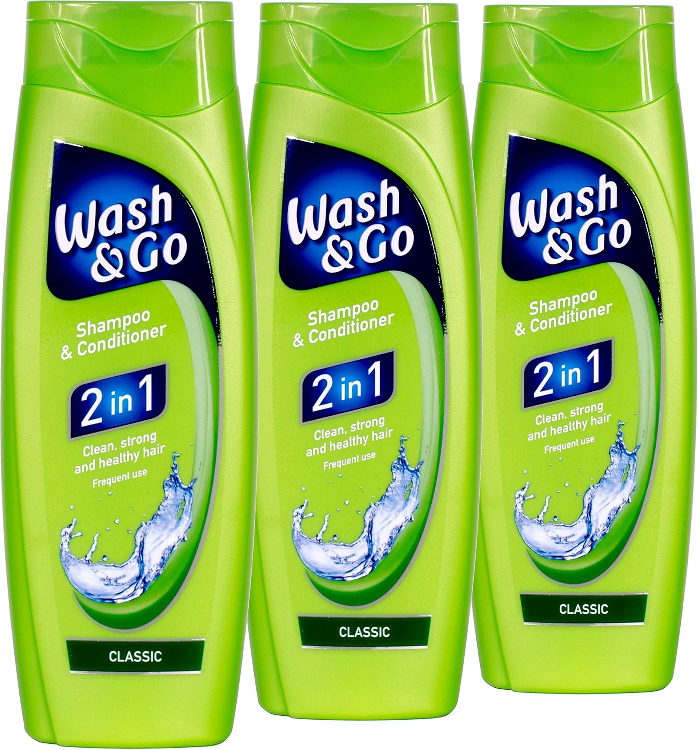 3x Wash & Go Classic 2-in-1 Shampoo & Conditioner 400 ml - 3 Pieces per Pack