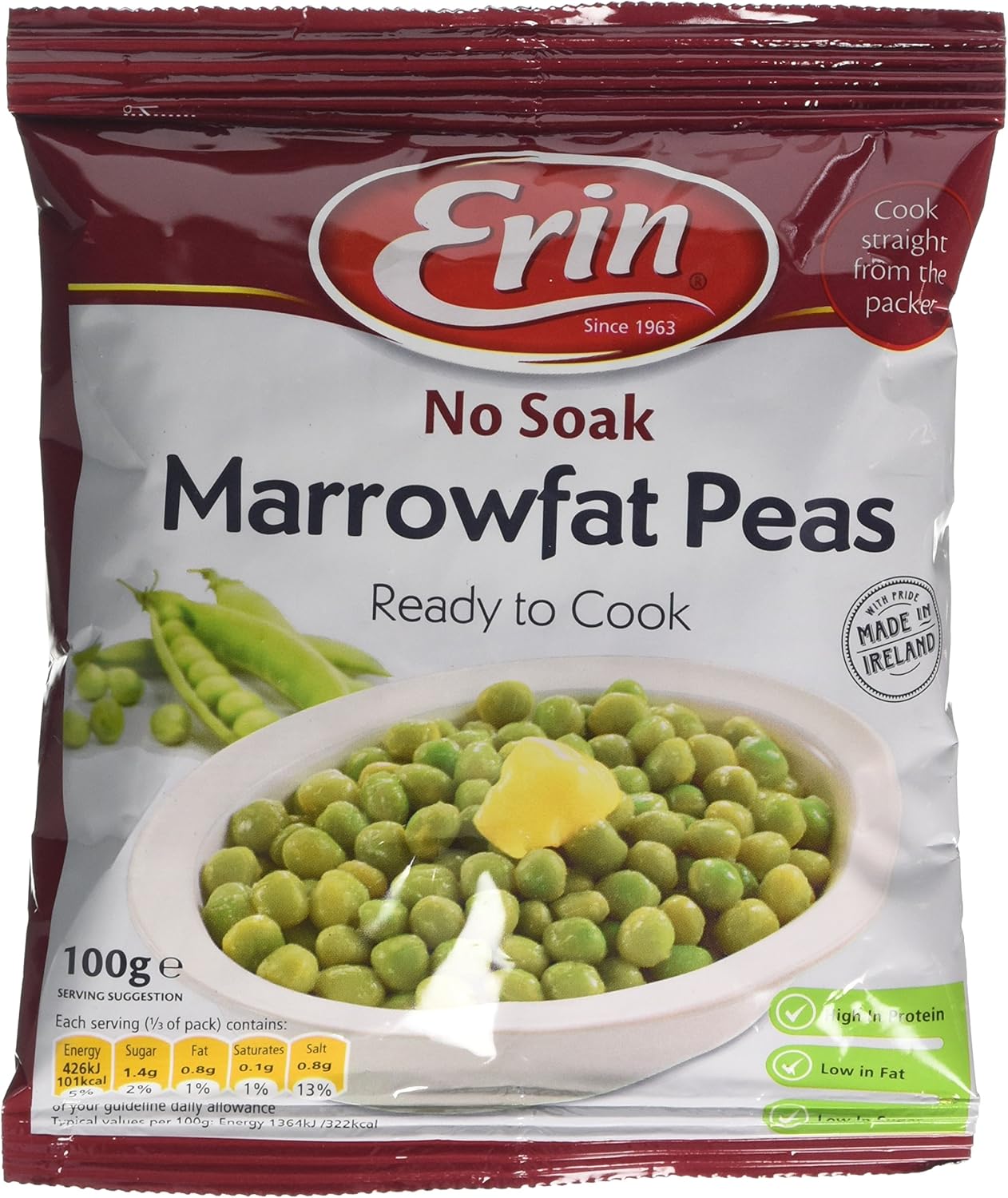 Erin Marrowfat Peas 100 g (Pack of 12)