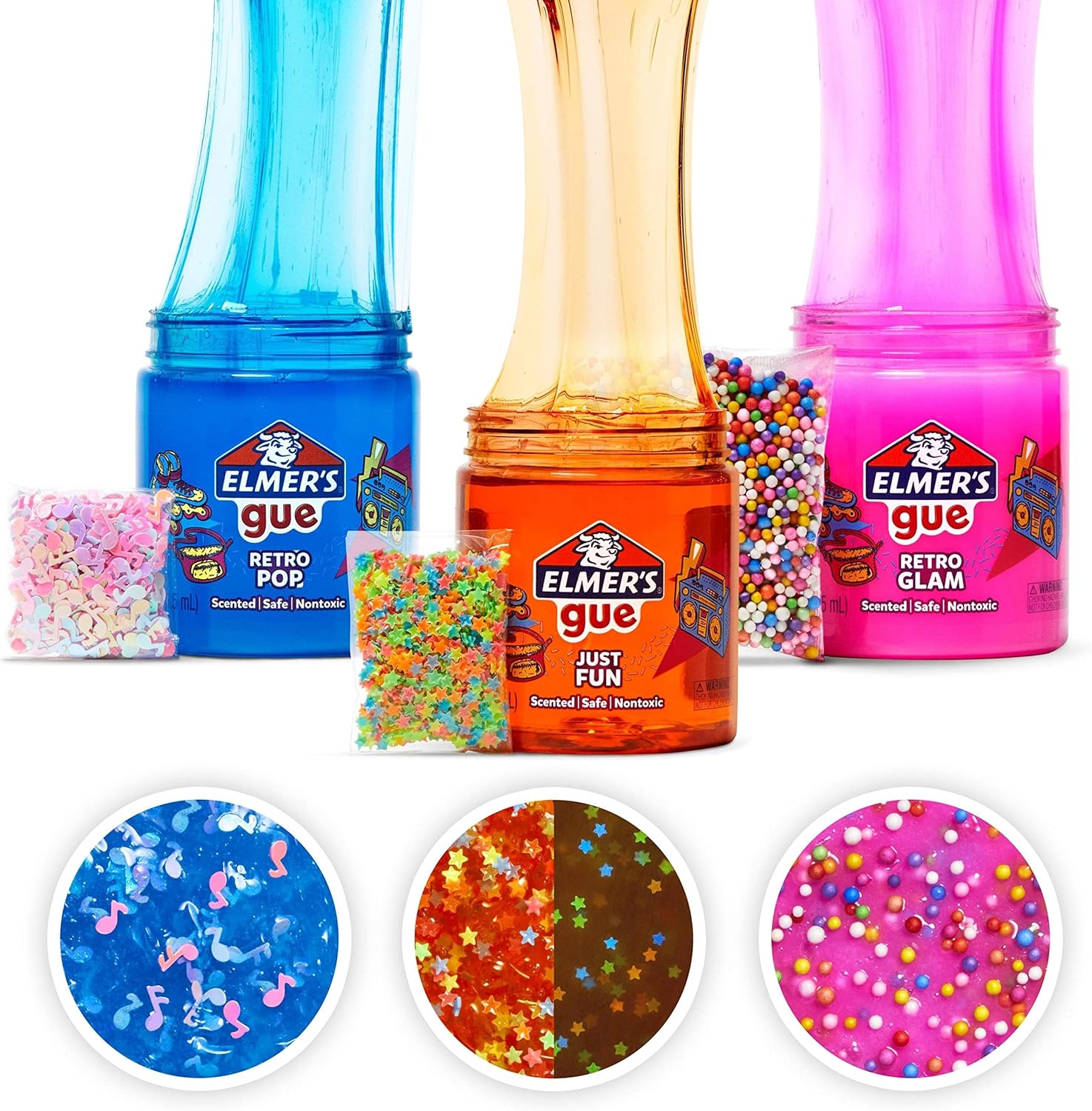 Elmer's 80'S Retro PREMADE Slime 3/PKG 3 Count