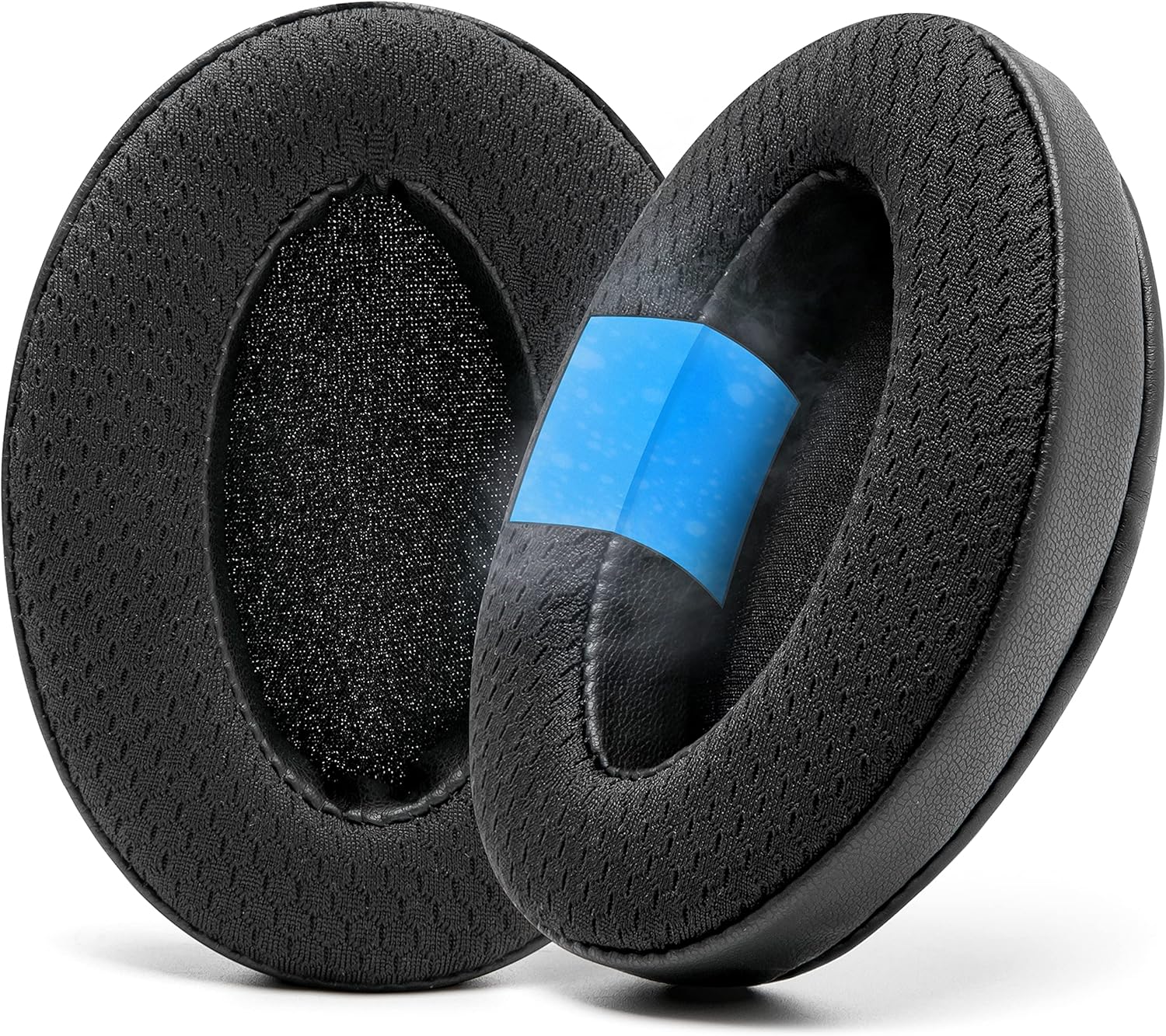 WC Freeze Cooling Gel Earpads - Compatible with HyperX Cloud, Steelseries Arctis, ATH M50X, G Pro X & More - Major Comfort Upgrade & Cooler for Longer | Black