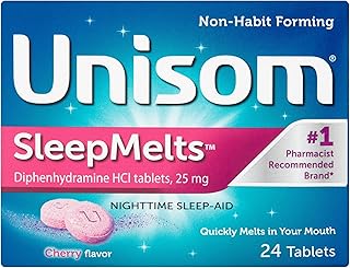 Unisom SleepMelts Cherry Flavor 24 Each (Pack of 6)