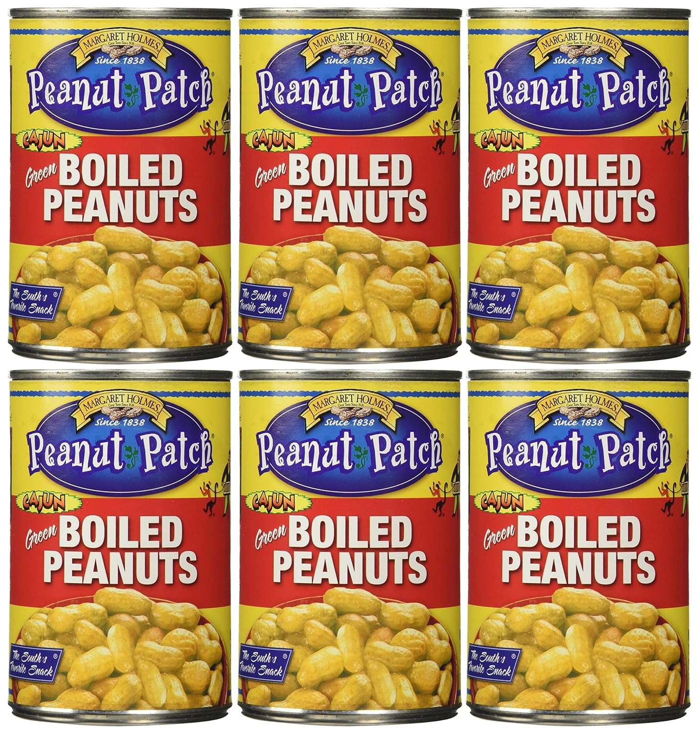 Margaret Holmes 6 Piece Cajun Style Boiled Peanuts, 5.95 Pound (Pack of 6)