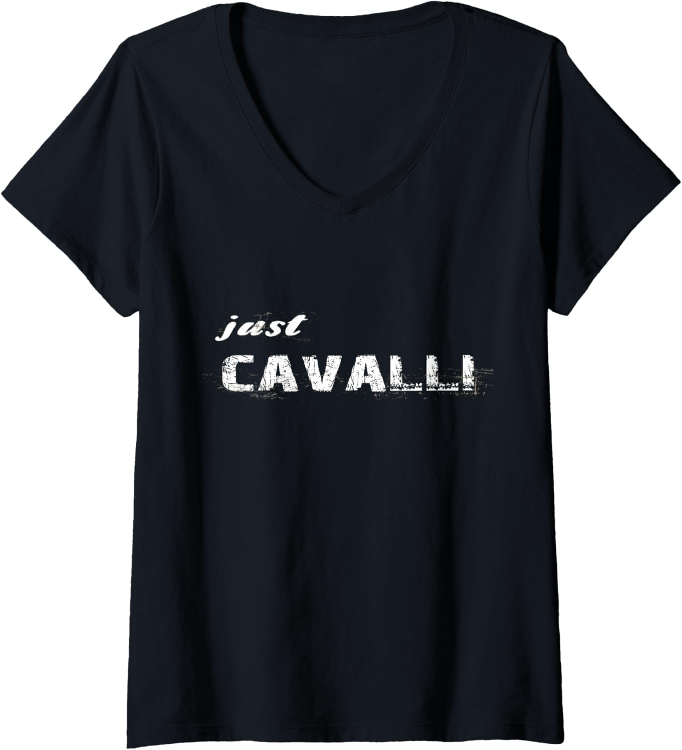 Womens Funny just cavalli V-Neck T-Shirt