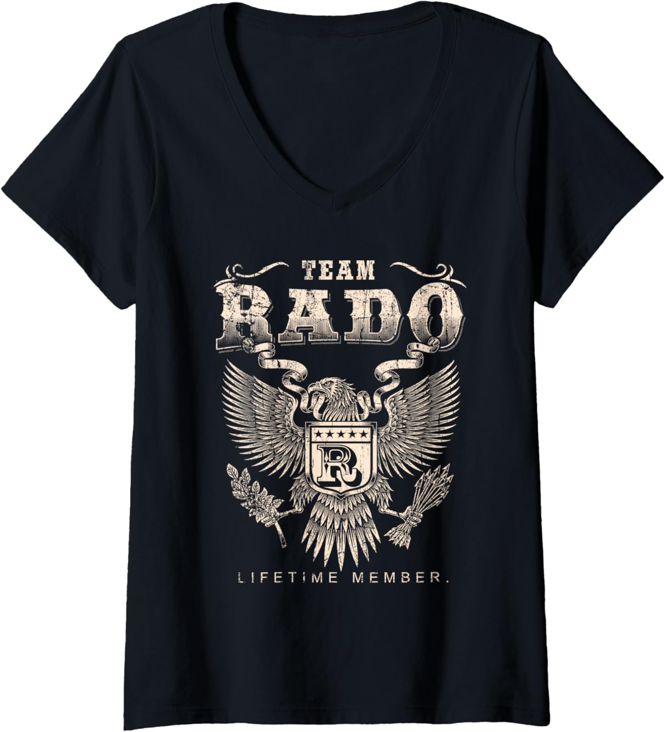 Womens Team Rado Lifetime Member - Rado Name V-Neck T-Shirt