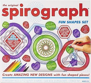 Spirograph — Fun Shapes Drawing Art Set — Classic Spirograph Gear Play With New Shapes — For Ages 8+