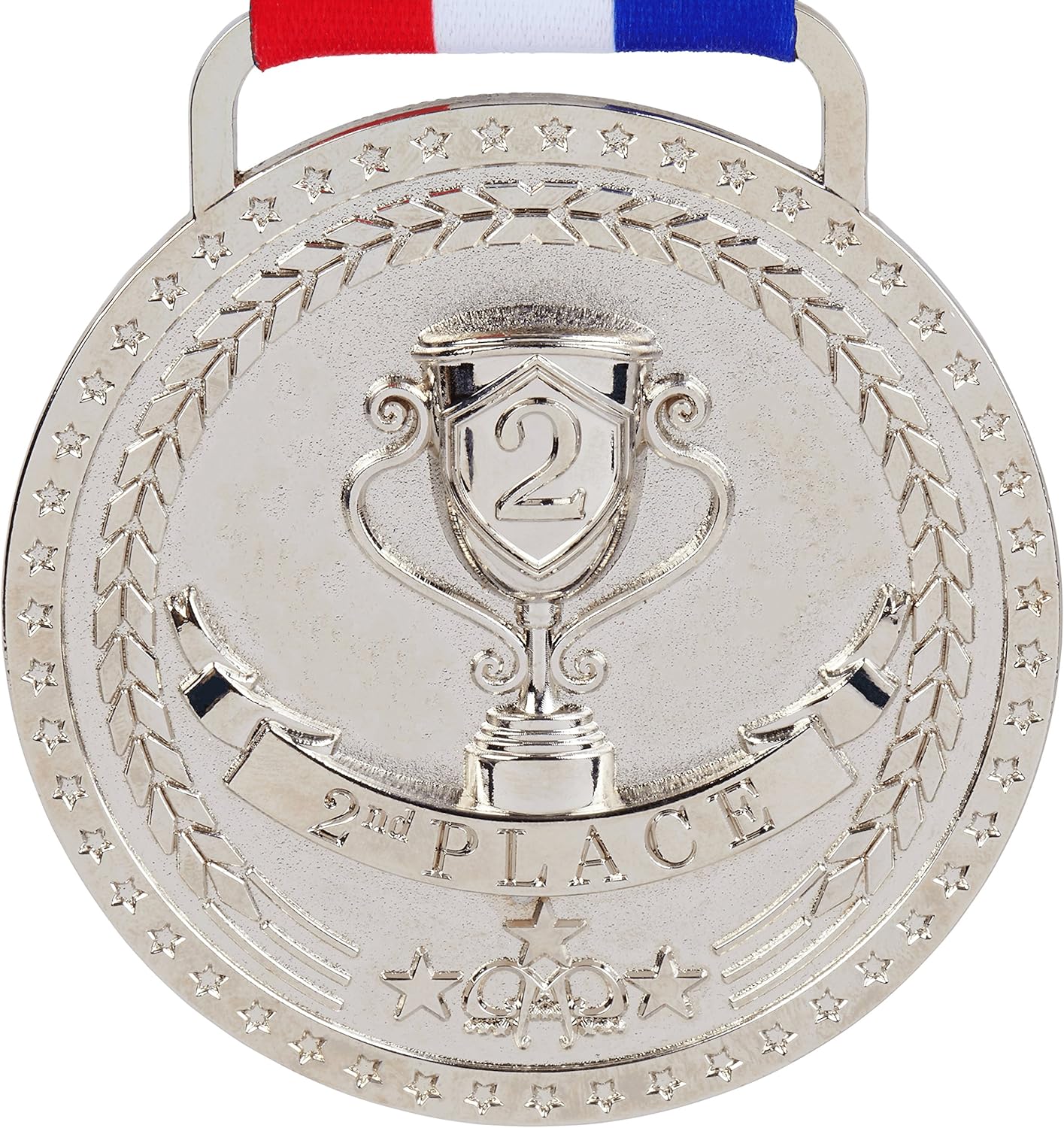 3 Inch Award Medals with Ribbon for 1st, 2nd & 3rd Place Sports, School & Race Events, Double-Sided Design, Bright or Antique Finish, Sold Individually