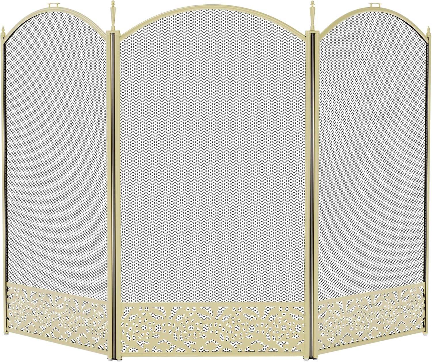 Fire Vida Ingleton Fire Screen/Spark Fire Guard, Metal, Brass