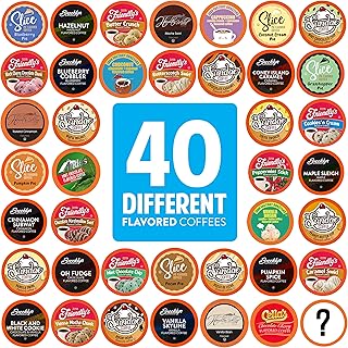 Two Rivers Coffee Flavored Coffee Pods Compatible with Keurig K Cup Brewers, Assorted Variety Pack Flavored Coffee, 40 Count