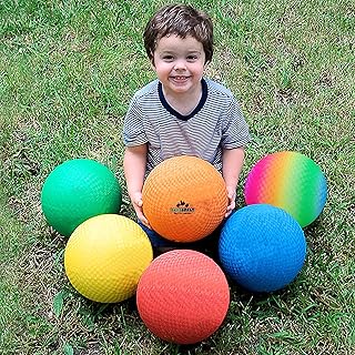Playground Balls 8.5 Inch, Kickball Dodgeball for Kids and Adults - Bouncing Dodge Ball, Handball, Square Game for Outdoor & Indoor + Free Pump & Mesh Bag